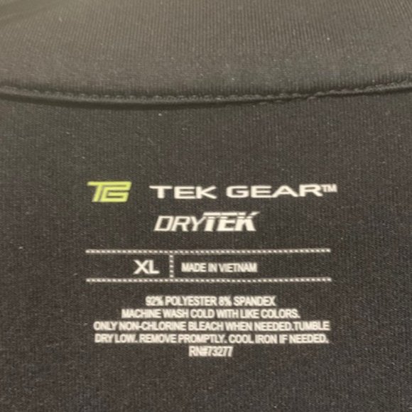 Tek Gear DryTek Black XL 1/2 zip pullover - Picture 5 of 8